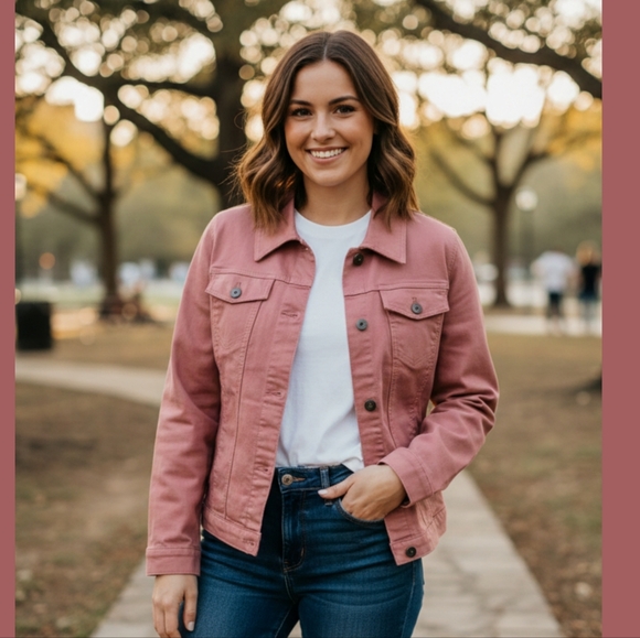 Wrangler Jackets & Blazers - Wrangler Women's Dusty Rose Jean Jacket